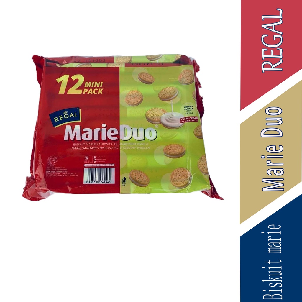 

BISKUIT - MARIE DUO REGAL - 12 MINI PACK CREAMY VANILA