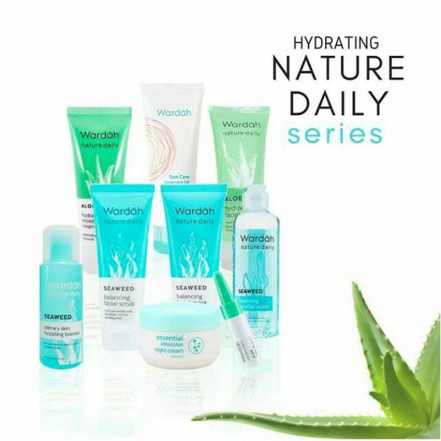 ☘️ CHAROZA ☘️ WARDAH Nature Daily Hydrating  Moist Cream / Multifunction Gel / Daily Micellar / Hydramild wash / Clay mask