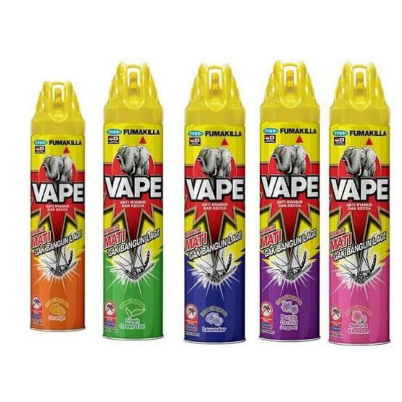 (ORIGINAL) Vape Obat Anti Nyamuk Dan Kecoa Spray 600 Ml (Random) / One Push Vape 30 Hari / Vape Liqu