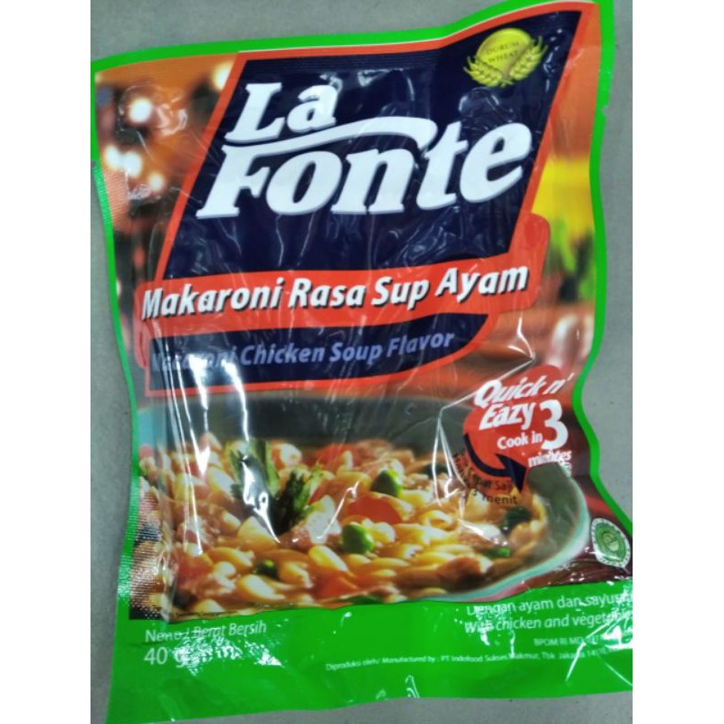 

lafonte makaroni rasa sup ayam 40g