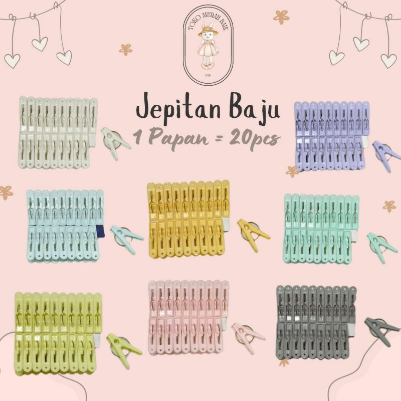 JEPITAN BAJU 20 PCS - KLIP BAJU - JEPIT BAJU PLASTIK