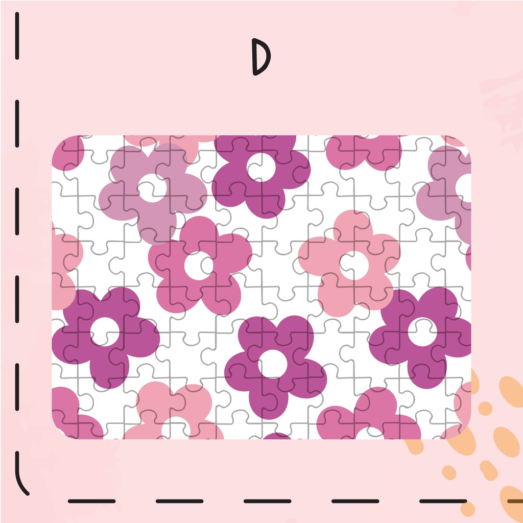 READY STOK Mainan Puzzle Dekorasi Motif Flower Bunga Cantik