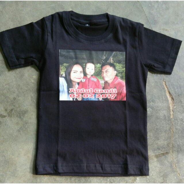 cetak FOTO dan NAMA di kaos bayi dan anak