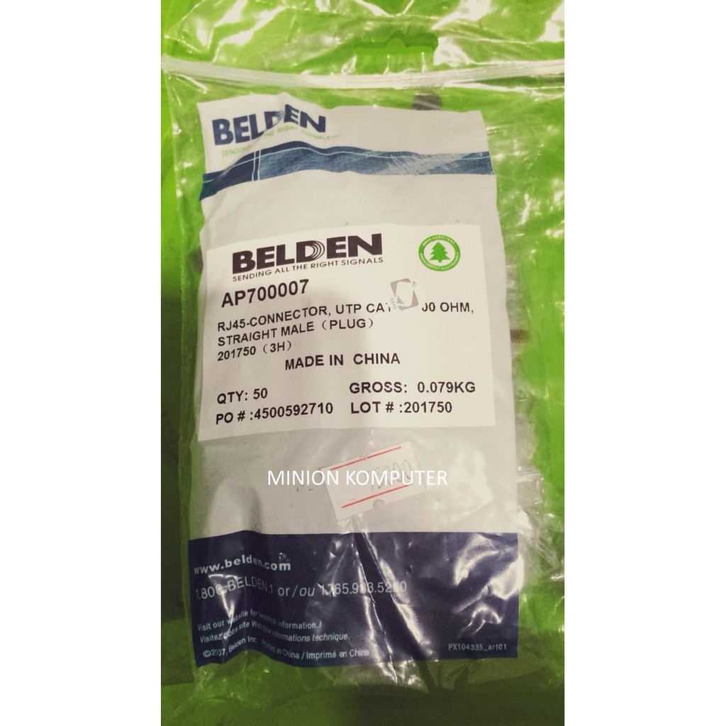 BELDEN Connector UTP RJ45 CAT 5E ORI AP700007 Konektor RJ 45 - ECERAN