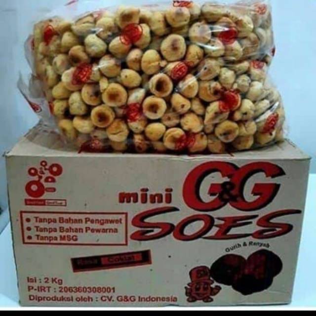 

Soes kering isi coklat