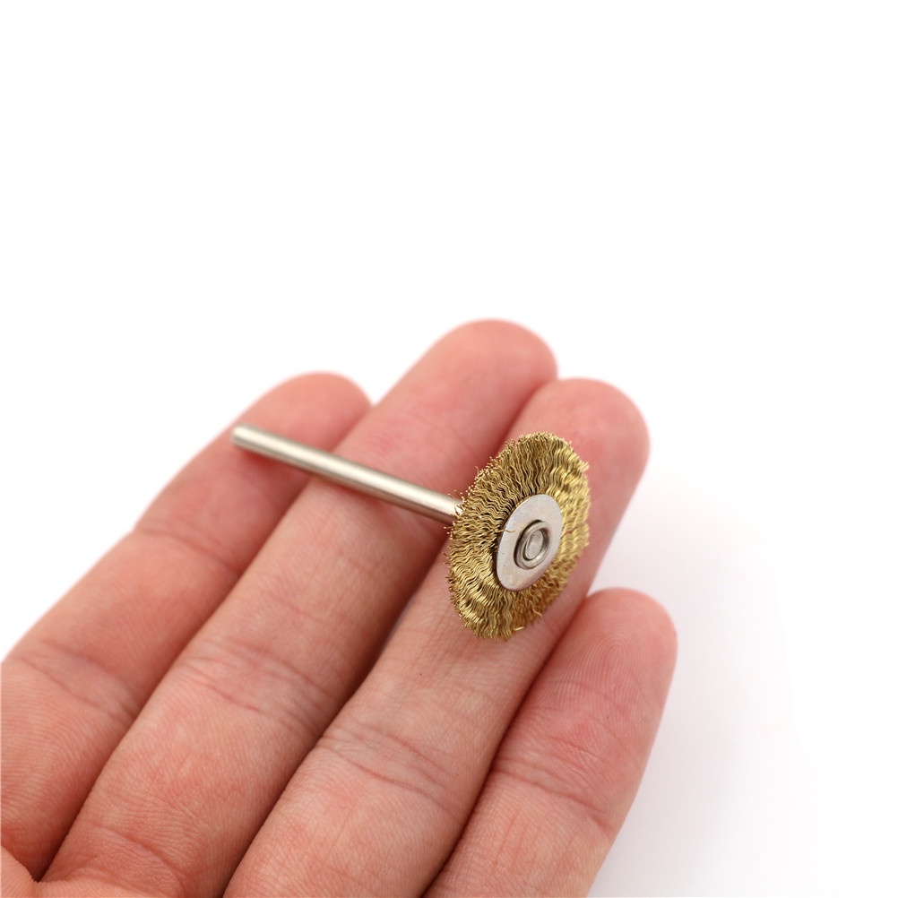 10pcs Sikat Kawat Kuningan 22MM Untuk Rotary Power