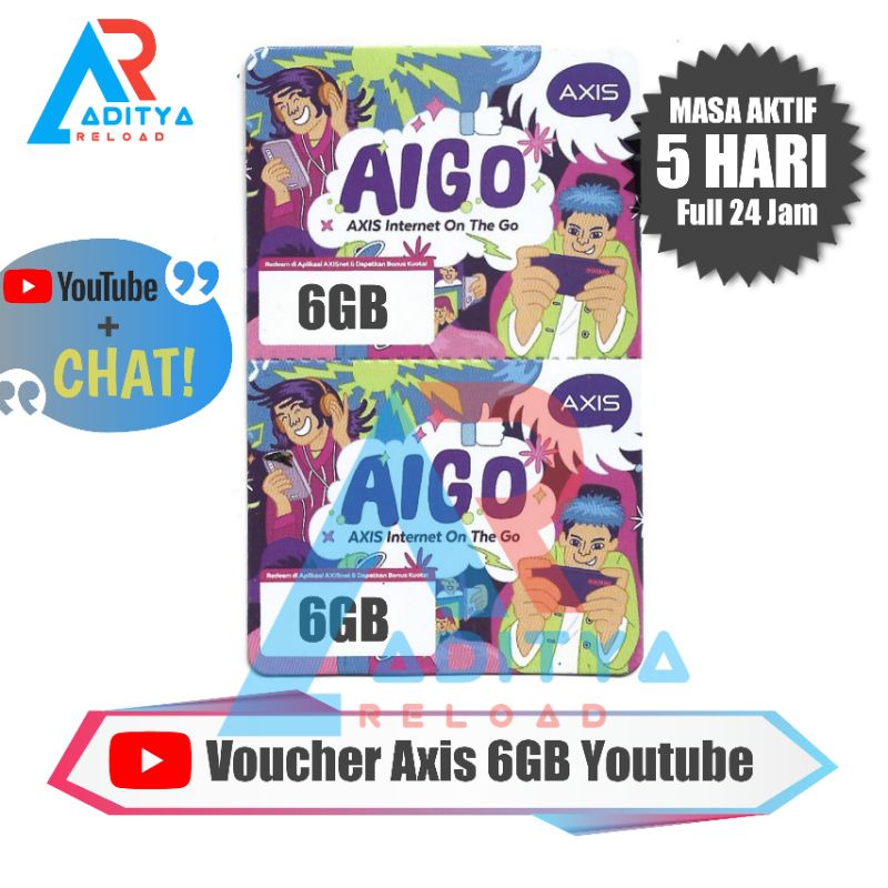 Voucher Axis 6GB Youtube 5 Hari (CIANJUR-SUKABUMI)