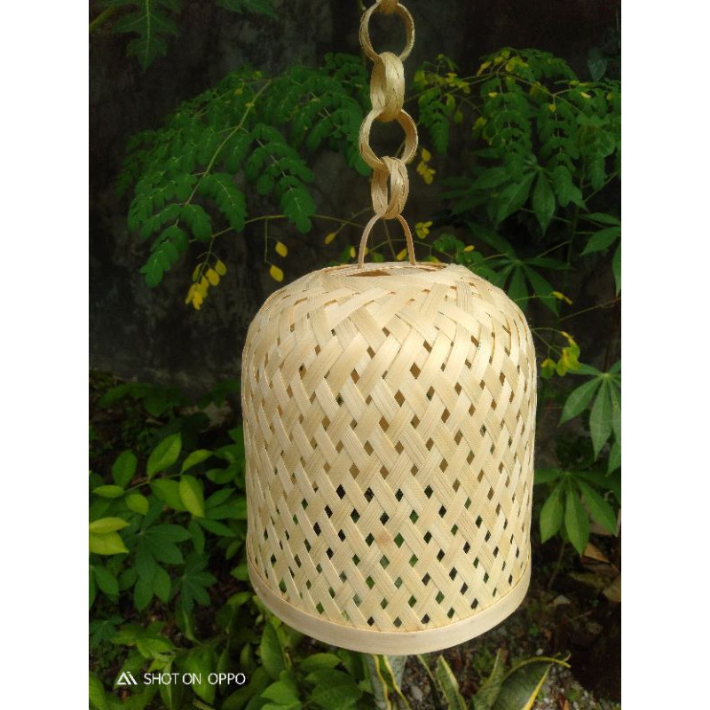 kap lampu gantung/ lampu cafe /lampion bambu/ kap lampu hias bambu
