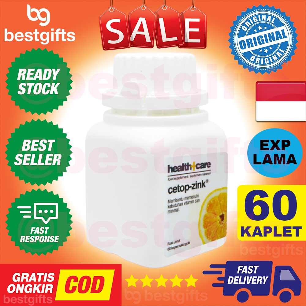 HEALTH CARE CETOP ZINK MULTIVITAMIN MULTI VITAMIN ZINC PICOLINATE C KEKEBALAN IMUN TUBUH 60 KAPLET