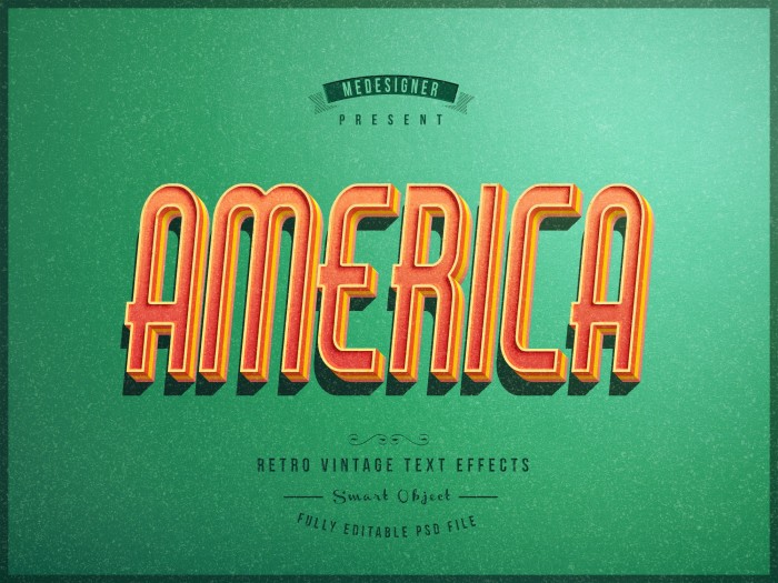 Retro Vintage Text Effects V 3 - Photoshop