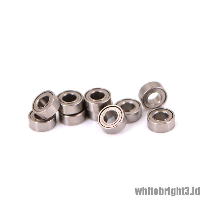 ❤White3 Warna Putih❤ 10pcs MR63ZZ Bola bearing Mini Bahan Baja