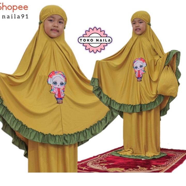 (TERBARU) Mukena Anak Karakter Usia 5-7 Tahun Jersey Zoya