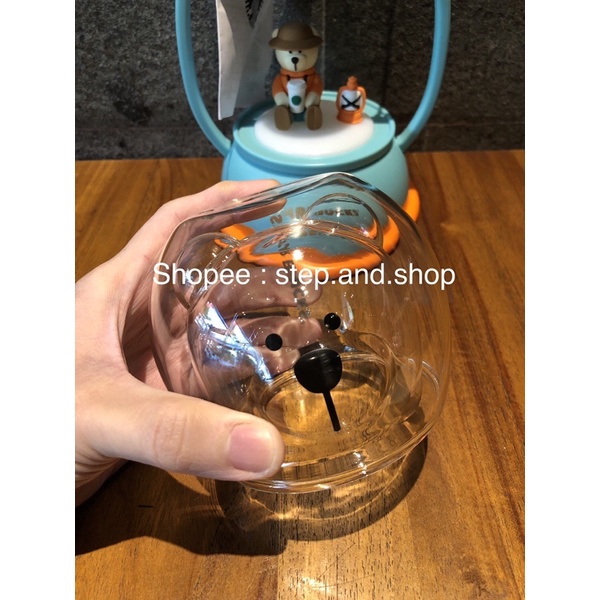 Starbucks Mug Double Wall Glass Bearista With Lantern LED - Summer Camping 2021 Edition - Limited Ra