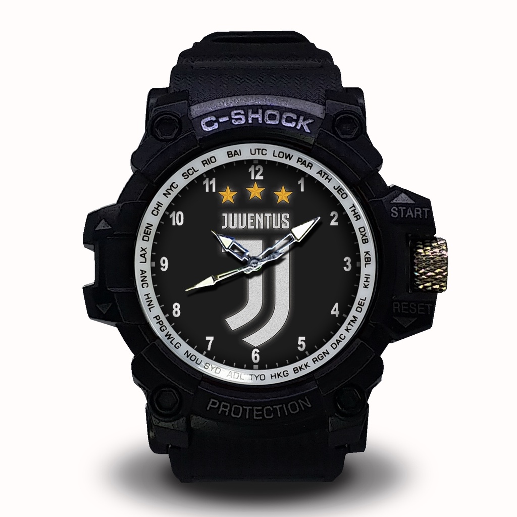 Jam Tangan Juventus Logo New Outdoor Anti Air List Putih