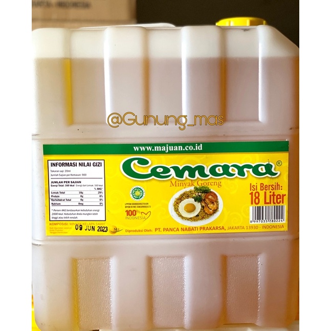

Minyak Goreng Cemara 18 L Jerigen