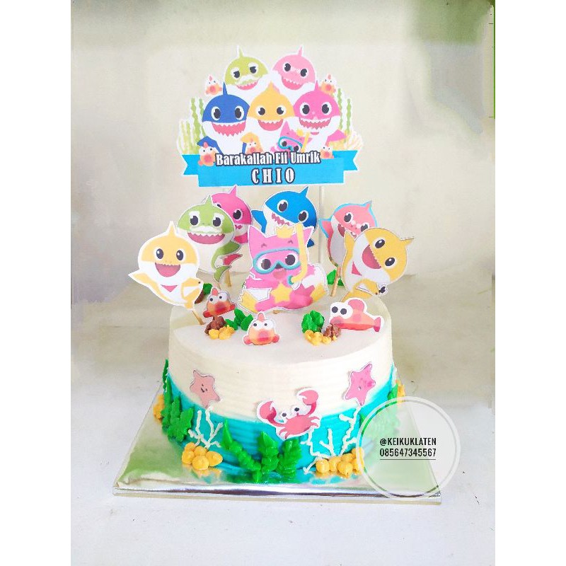 

Kue Ultah Tart Baby Shark Hello Kitty Spongebob Topper Bisa Request Karakter