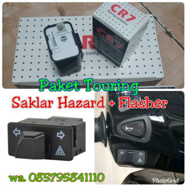 Saklar sen Hazard + flasher, motor Honda
