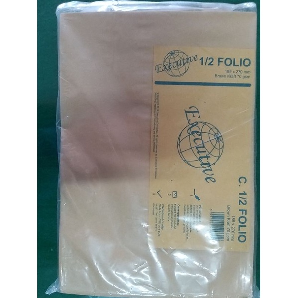 

[PACK ISI 100] AMPLOP COKLAT C 1/2 FOLIO 185x270 MM / AMPLOP COKLAT CRAFT