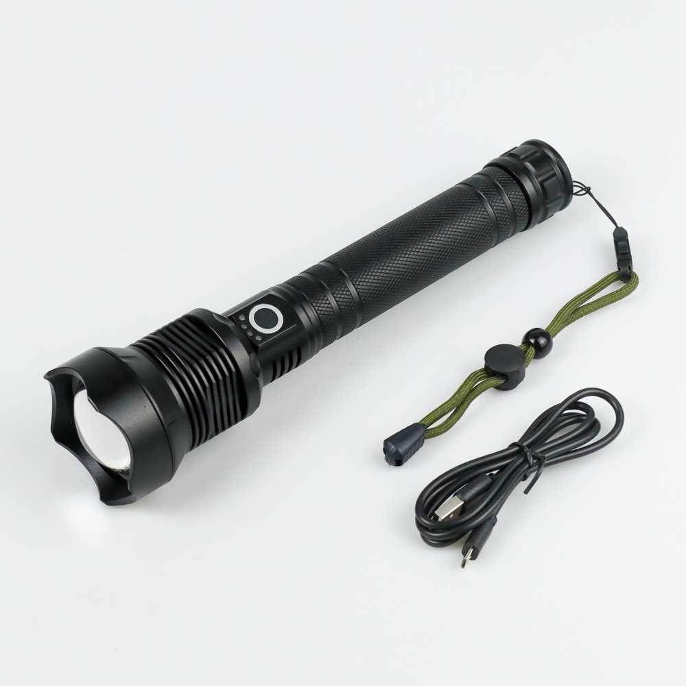 TaffLED Senter LED Jauh Terang Long Range Zoom XHP70.2 9000 Lumens - HS313