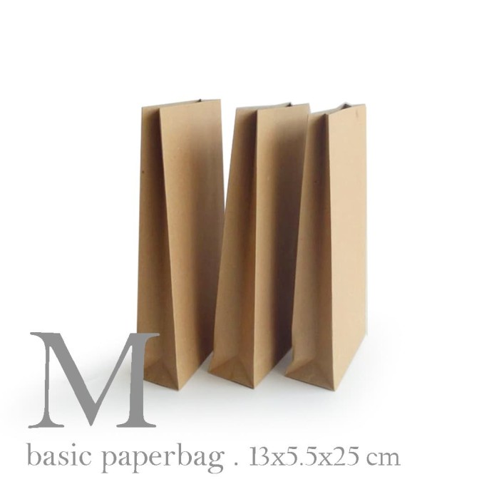 

BASIC PAPERBAG: MEDIUM (M) KRAFT LINER 150gr