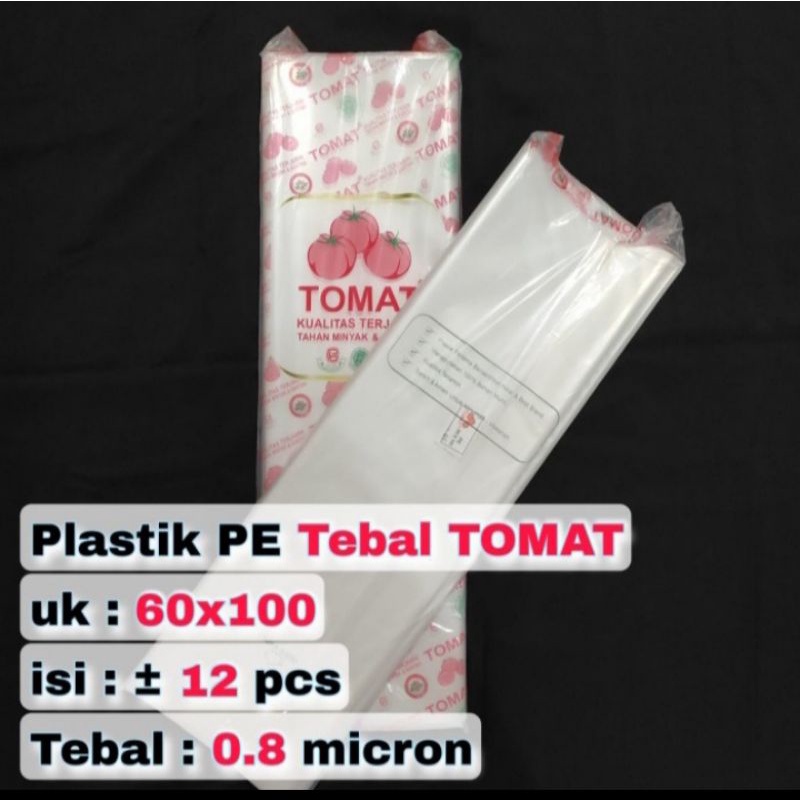 plastik pe tomat 60x100 08mic/plastik pe tebel