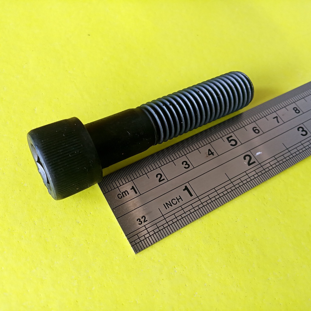 BAUT L BAJA M14 X 60 PANJANG 6CM / BAUT M14 / BAUT 22  KUNCI L12 / L 12 HALF DRAT / BAUT L M14 X 60 