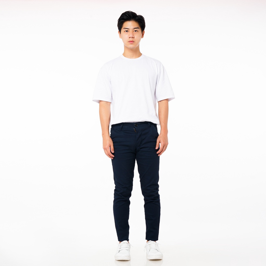 SANVANINA Celana Chino Panjang Pria Slim Fit Navy | Long Tailor Chino Dark Blue H-078