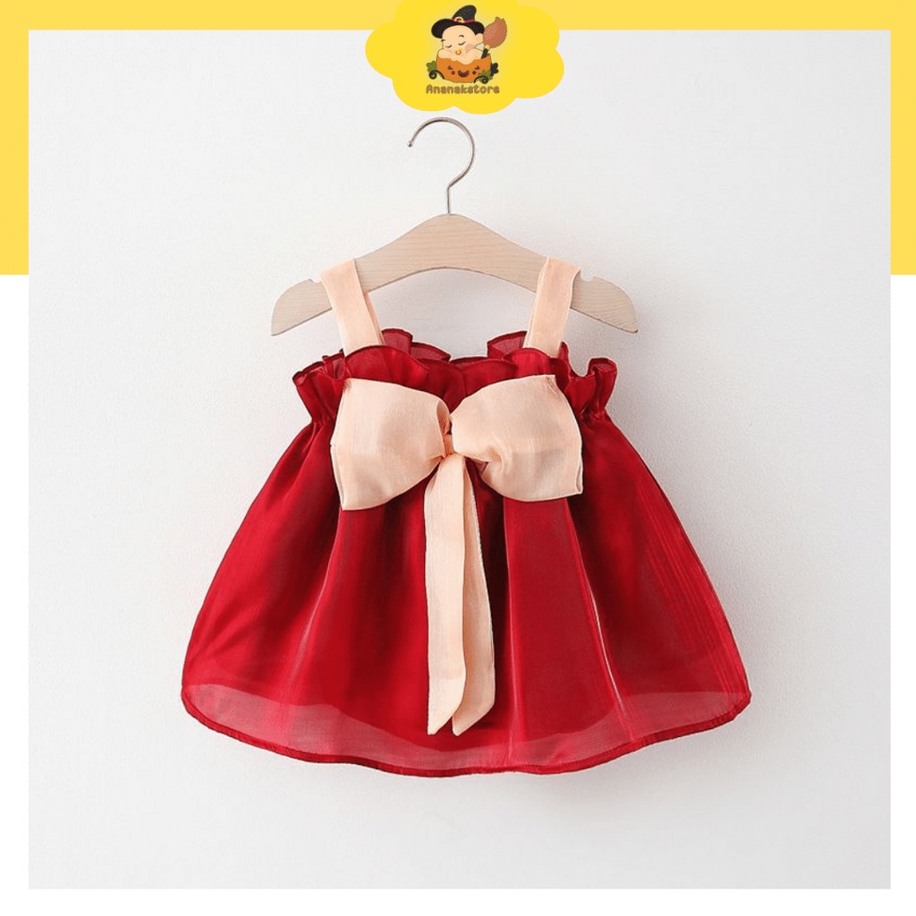 ANANAKSTORE- Dress tutu mewah usia 0-4 tahun MERAH DAN PEACH / Gaun pesta anak / Dress BAYI perempuan