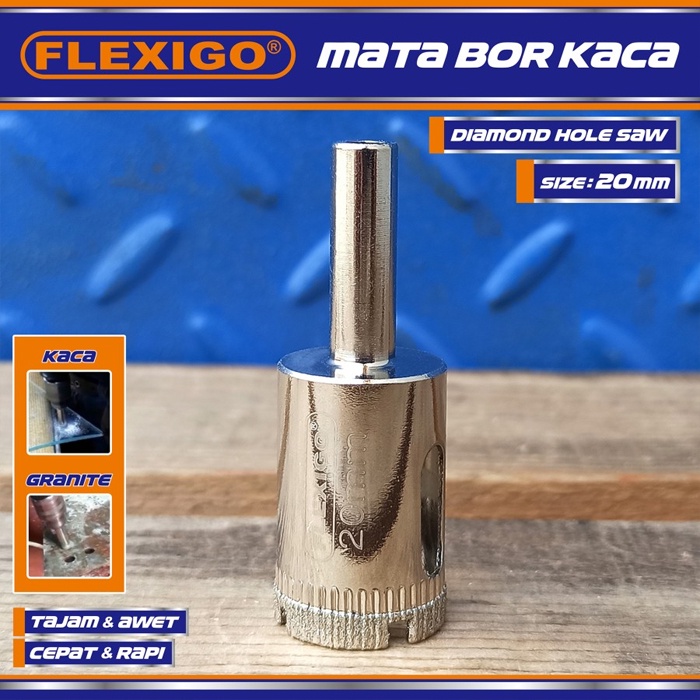 Mata Bor Kaca, Grantie 20 mm Original Flexigo Diamond Hole Saw