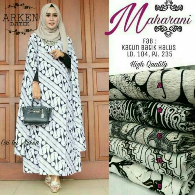 BATIK MAXI CAPE MAHARANI/ GAMIS MAXI CAPE MAHARANI