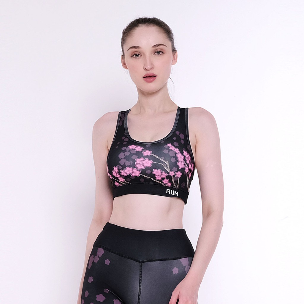 AUM Dragon Sakura - Sport Bra Olahraga Wanita Yoga Zumba Dry Fit Gym Workout