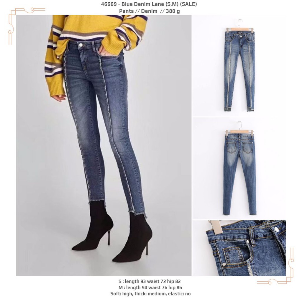 Sale 021220_Korean Blue Denim Lane Jeans Denim Pants   46669