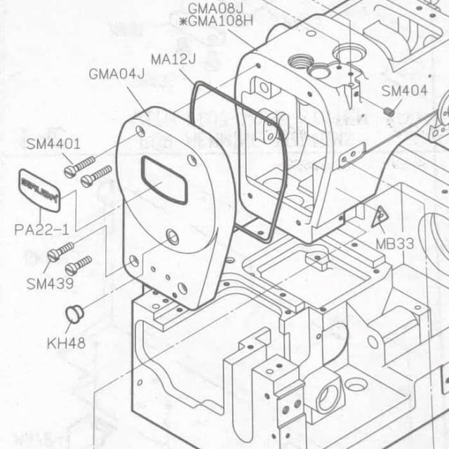 SM4401 Asli/Original Siruba - F007 Baut Mesin Jahit Kam/Kamkut/Overdeck