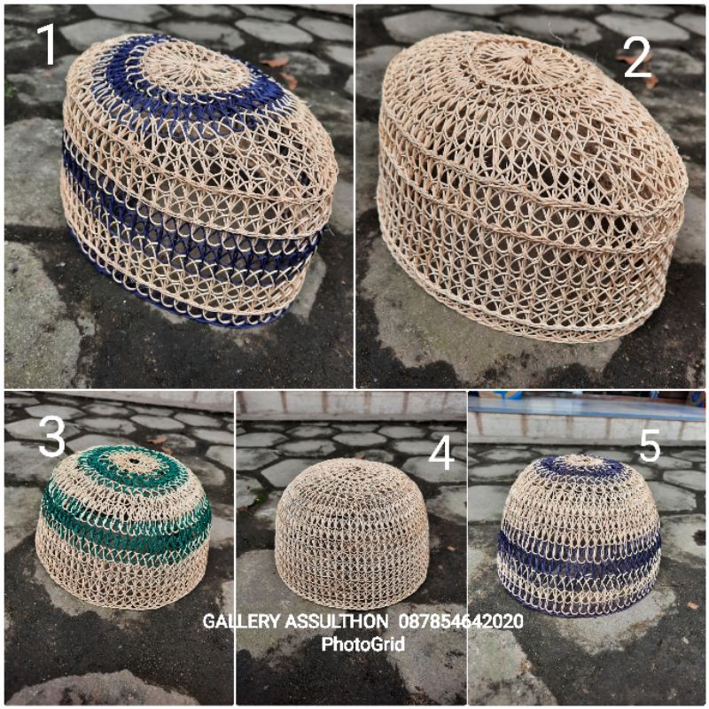 kopiah peci rotan khas kalimantan oleh oleh kalimantan