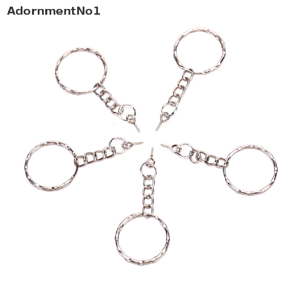 (AdornmentNo1) 40pcs / Set Gantungan Kunci Bentuk Mata + Sekrup Untuk Aksesoris Perhiasan DIY