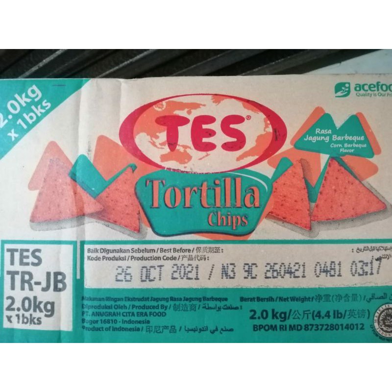 

tes tortilla chips kemasan 2kg