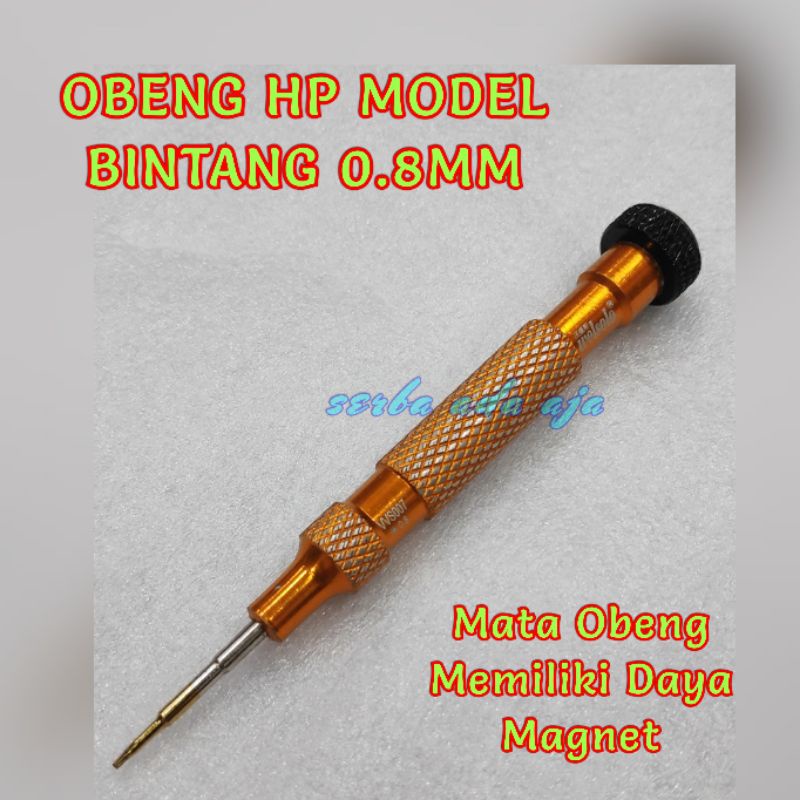 Obeng Handphone HP Satuan Model Bintang 0.8mm - Obeng HP - Obeng Bintang HP