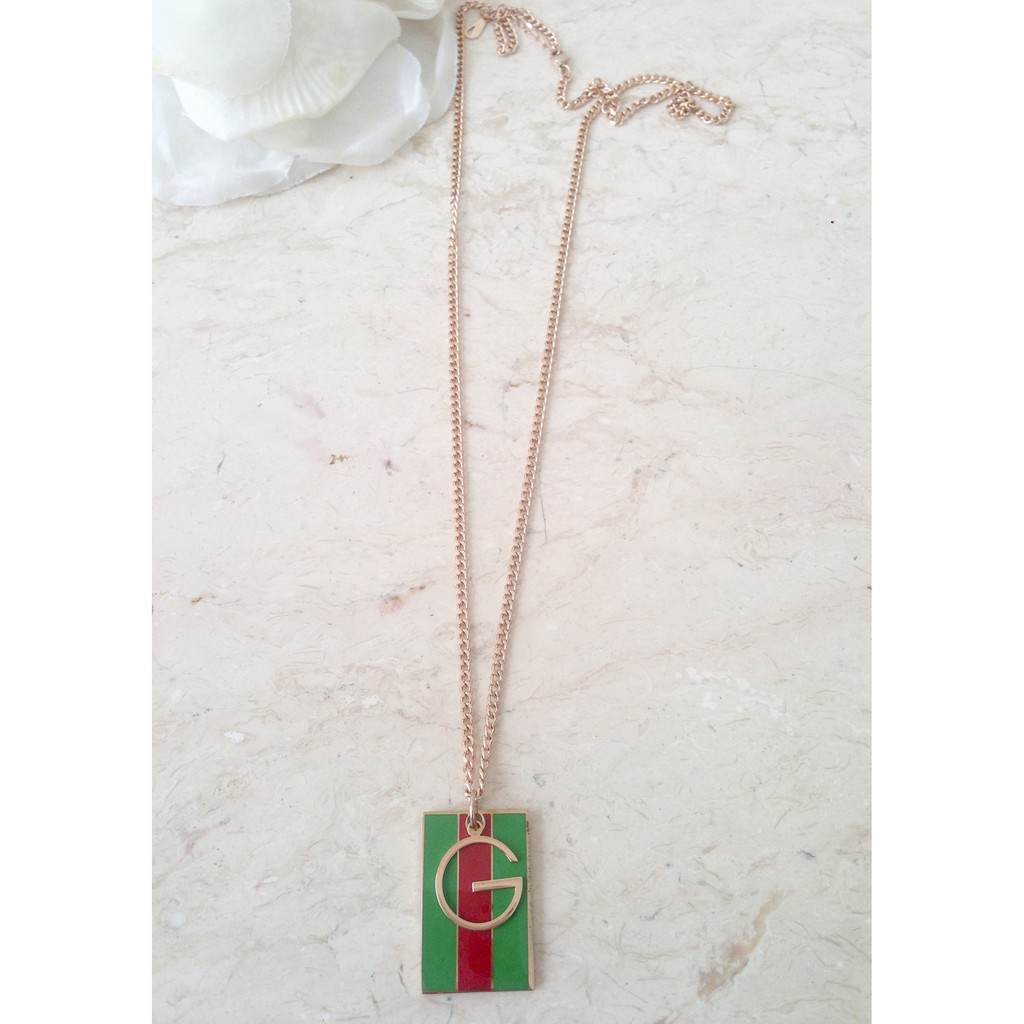Kalung gucci panjang titanium