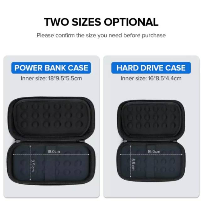 Ugreen Big Size Hard Drive Case Bag - Box Penyimpan Accesoris Powerbank Charger dll