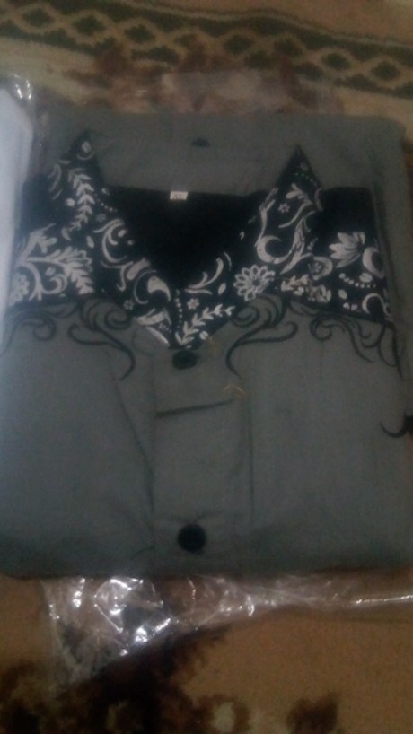 Terhitz Kemeja Panjang Pria Cowok Gatlemen Cowok Biru Navy Dongker Polos Formal Kantor Murah