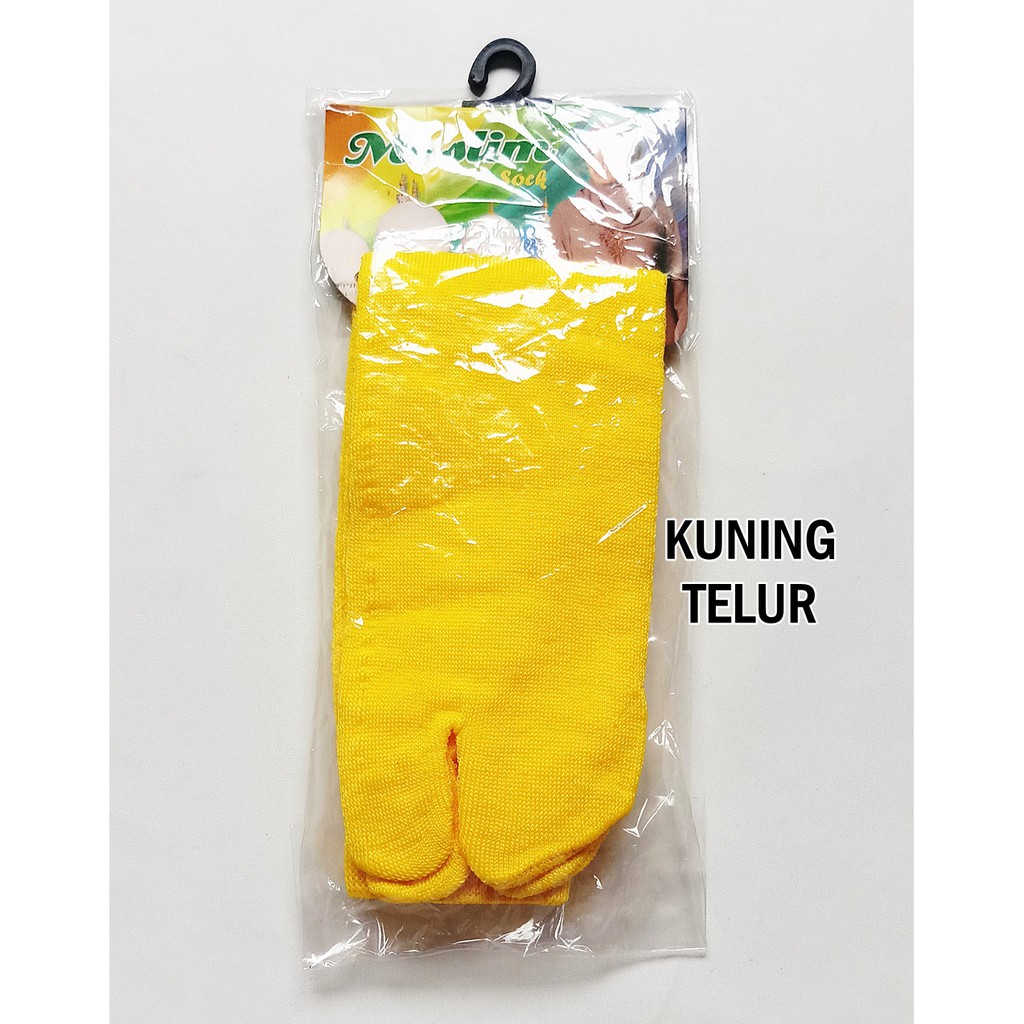 Kaos Kaki Jempol Muslimah Polos Banyak Warna-Kuning Telur