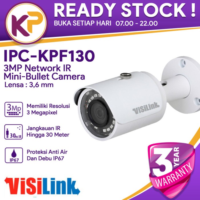 CAMERA Visilink IPC-KPF130 3MP NETWORK IR MINI-BULLET