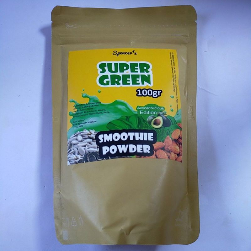 

super green smoothie avocadolicius kemasan 100gr