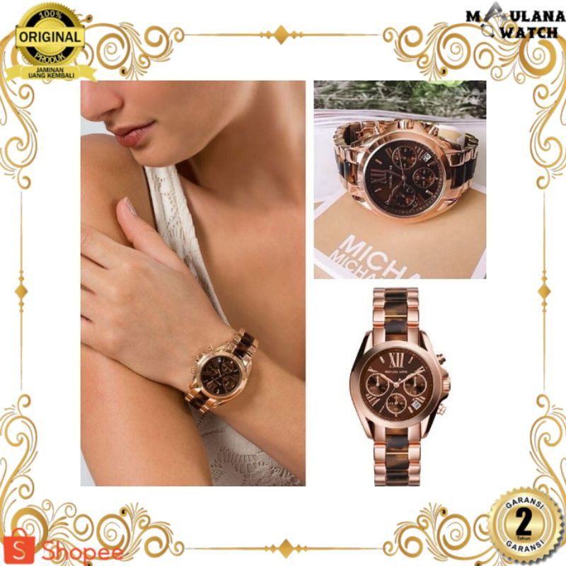 JAM TANGAN PRIA WANITA | RANTAI | KULIT | KARET | MURAH | WANITA MICHAEL KORS MK5944 | STRAP STAINLE