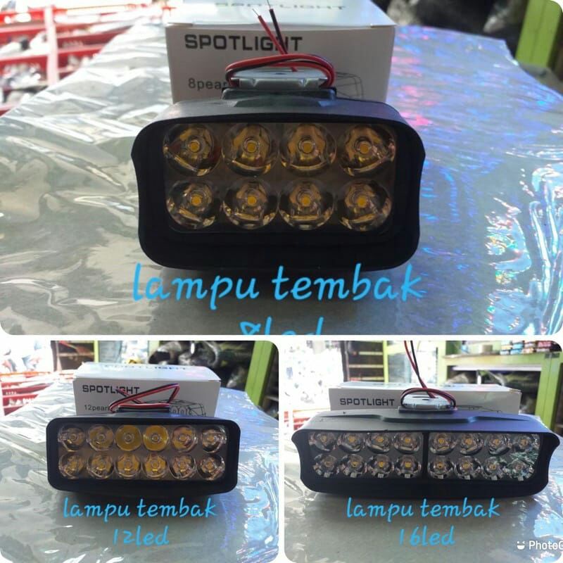 Lampu Tembak Cree worklight 8 Led 12 Led dan 16 Led