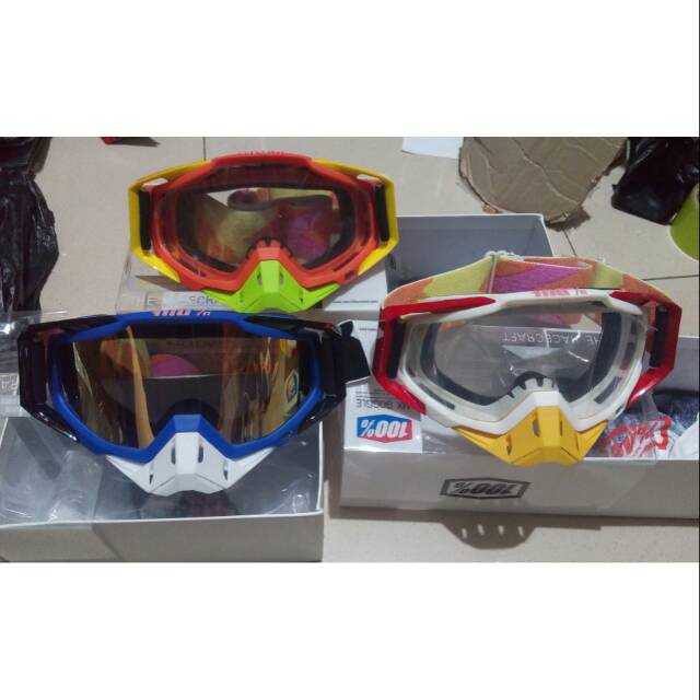 Goggles replika 100% kacamata helm motor trail cross
