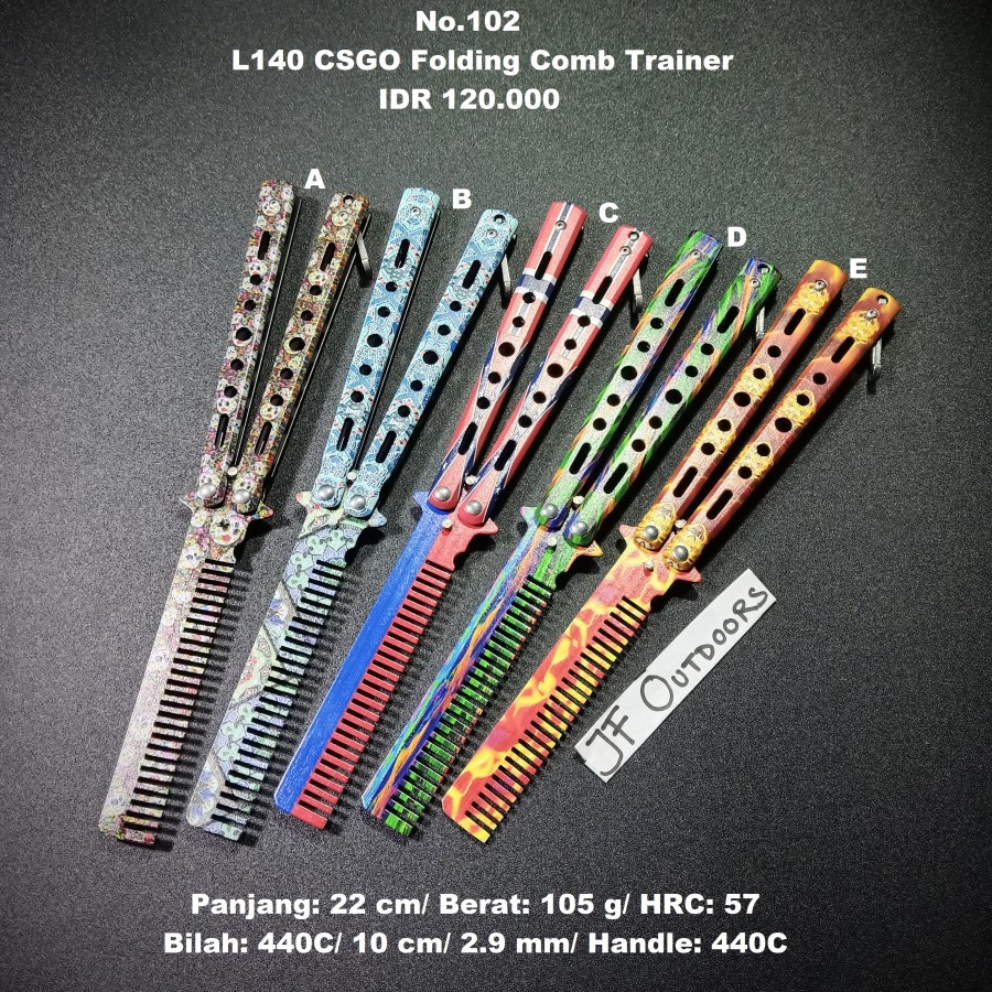 Butterfly Knife L140 CSGO Folding Comb Trainer