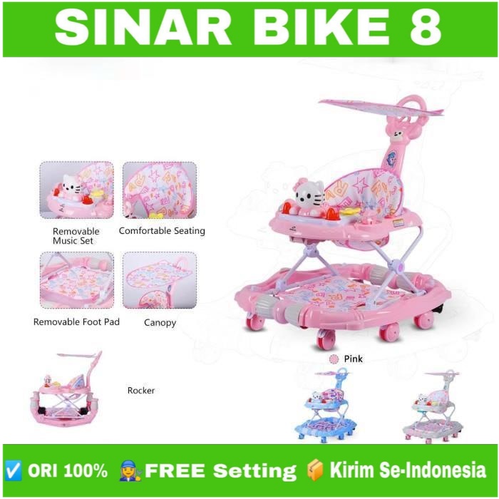 Baby Walker Alat Bantu JAlan Bayi Space Baby SB 618 - 3 Musik Dorongan Terpal Dan Ayun