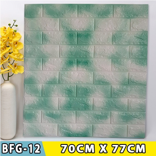 WHI Wallpaper 3D Foam Modern Wallpaper Timbul Wallfoam Dinding Batu Bata Brickfoam Tebal Ukuran 38 x 70cm Elegant