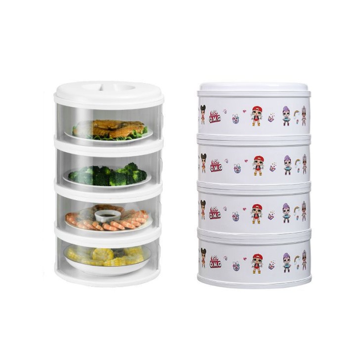 

DAPUR PERALATAN MAKAN & MINUM FOOD STORAGE 4 SSN MOTIF - FOOD COVER - WADAH SAJI MAKANAN SERBAGUNA